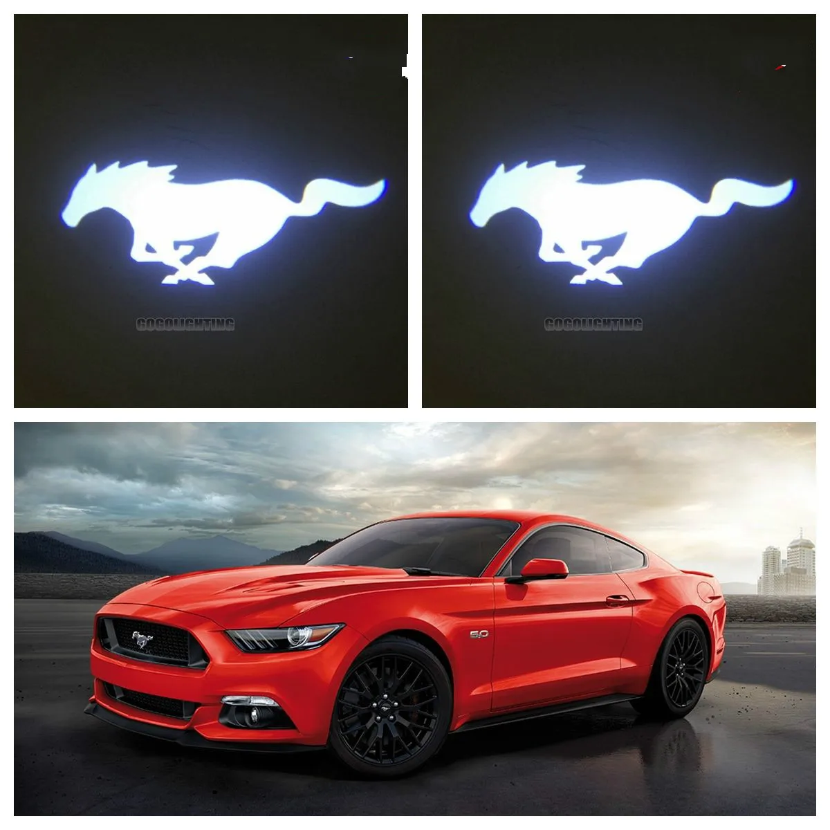 2 шт. Новый изготовленный на заказ 3D Ghost Shadow логотип двери автомобиля светодиодный