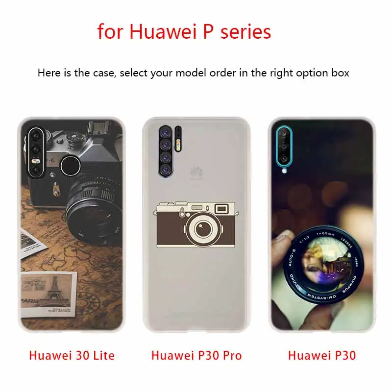 Чехол для телефона с старой камерой Huawei P40 P9 P10 P20 P30 Lite чехлы Pro P Smart 2019 мягкий