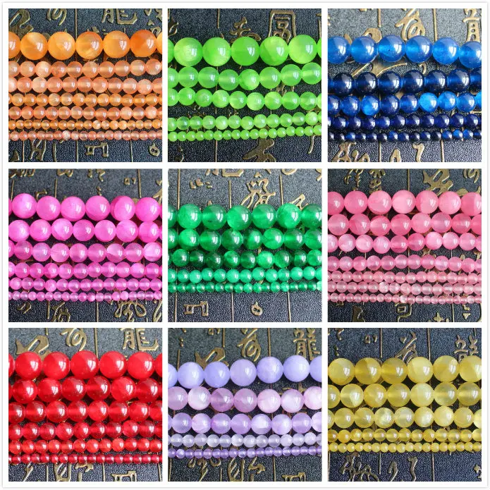 

Manmade Many Colors Crackle Jades 4-14mm Round Beads 15"Beads For DIY Jewelry Making !We provide mixed wholesale for all items!