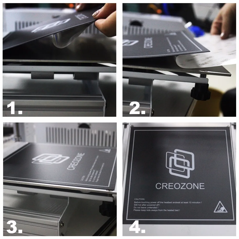 CREOZONE B2 1 шт 220x220mm 3D поверхность печати построить лист пластинчатый горячие наклейки для кровати 3D-принтеры Запчасти печати наклейка для платформы