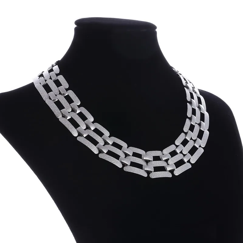 Известной марки, женские Mutilayer цепочки Серебряные Позолоченные Подвески ожерелье для женщин эффектное колье ювелирные изделия