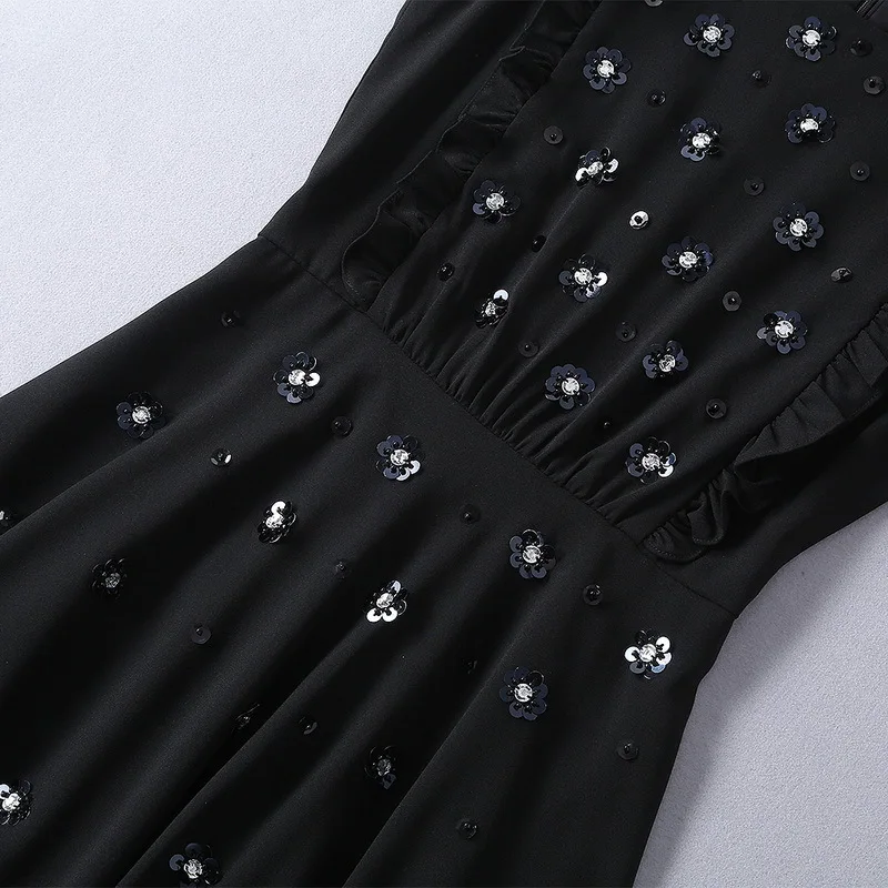 Fit Slim Mariée Demi Été Robe Manches O cou Broderie Évasée De 2019 Haute Pour Partie Et Printemps Qualité Plaid Femmes Floral 4rT4U1