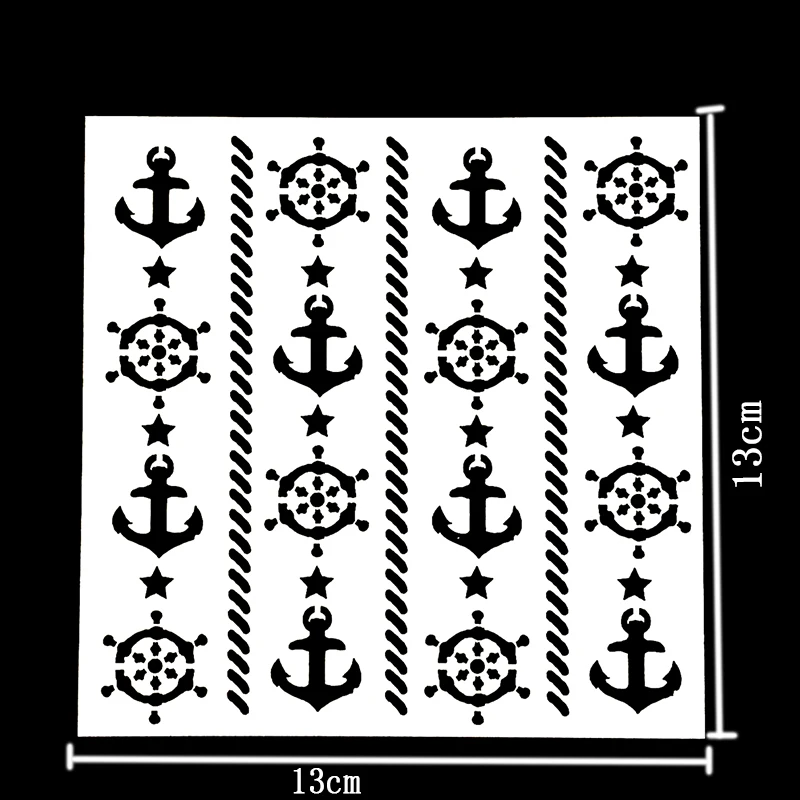 

1PC Rudder Shaped Reusable Stencil Airbrush Painting Art DIY Home Decor Scrap booking Album Crafts Free Shipping