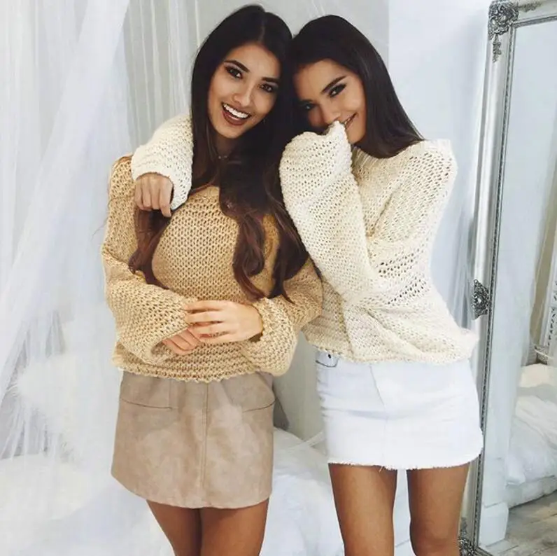 Autumn Winter sweater women Casual Loose long sleeve pull 2017 Fashion hollow out soft pullovers sweaters jumper white | Женская одежда