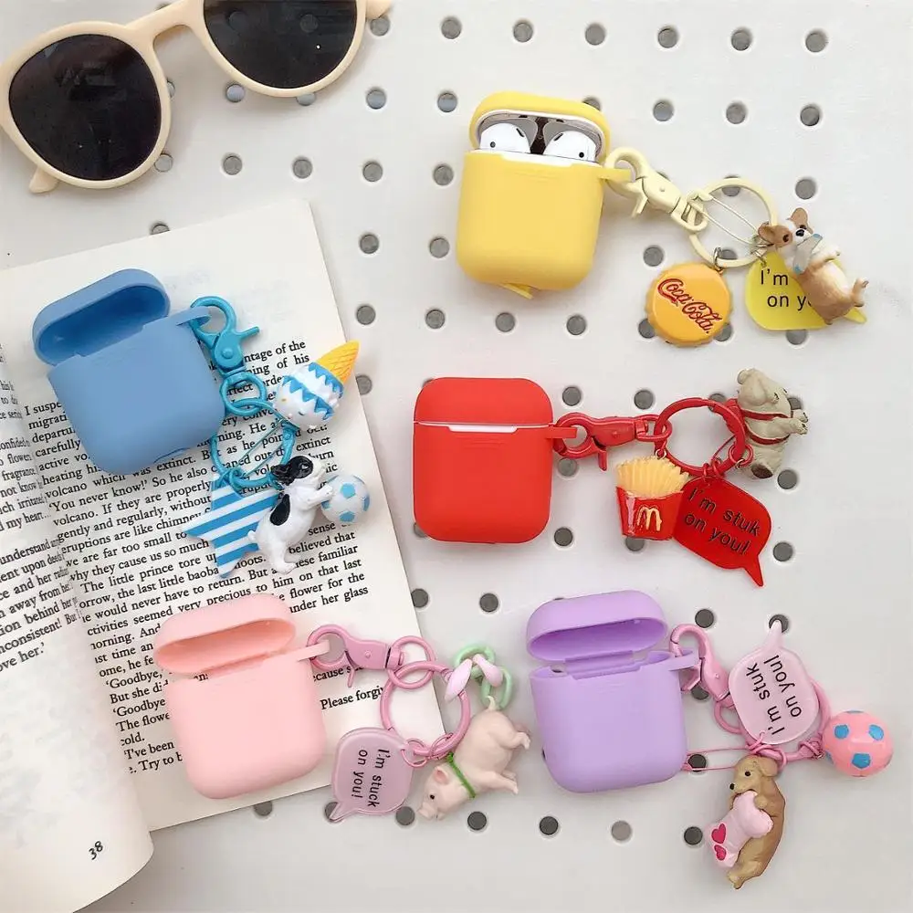 

Cute cartoon Lucky dog for Apple Airpods wireless bluetooth silicone earphone case for Iphone Air Pods headphone cover