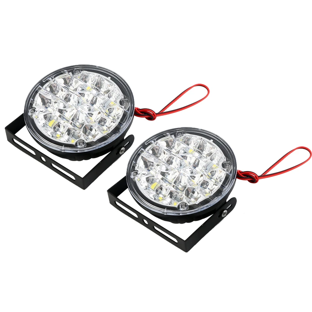 

1 Pair 18W Headlight Bulb Head Lamp Bulb 7000K 500LM Durable Plastic Housing 12V 18 LEDs Fog Light Strobe Light Beam Bulb A30