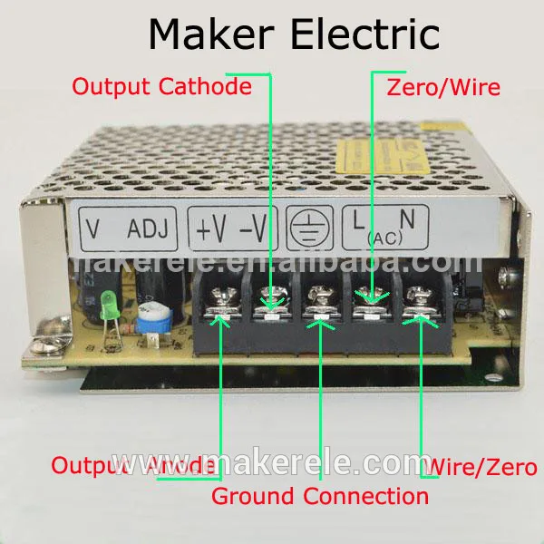 Заводская цена коммутации Питание S-50-5/12/24/48 Ac/dc 50 w SMPS от MAKERELE