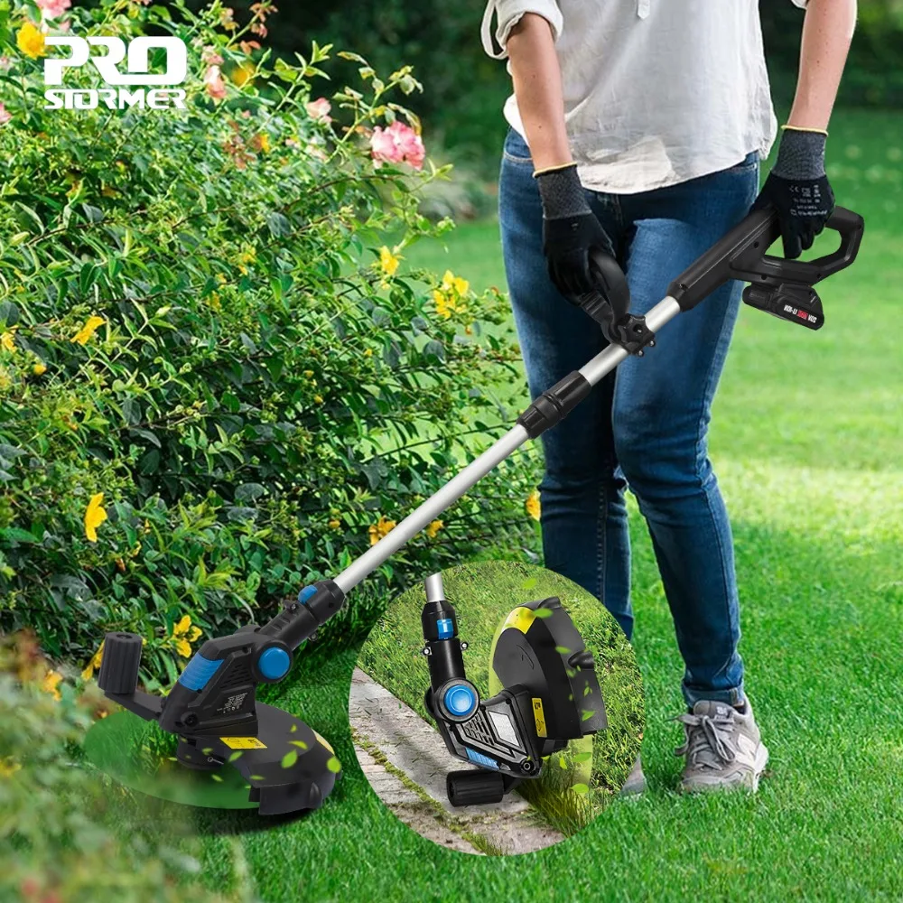 Купить ручную косилку. Аккумуляторный триммер Lawn Trimmer / 88v. Триммер Cordless grass Cutter. Триммер prostormer. Беспроводной садовый триммер - Garden Trimmer.