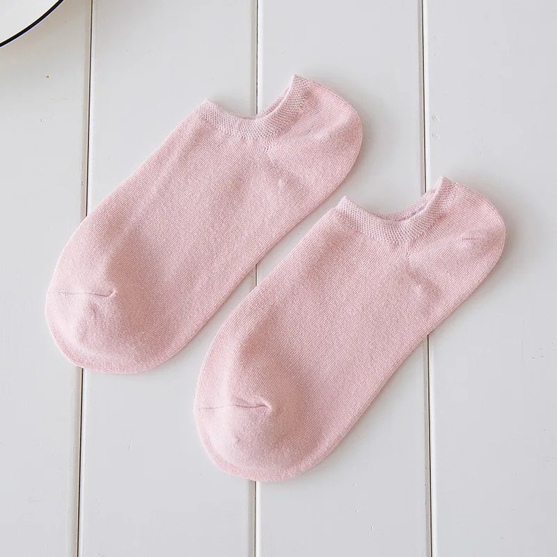 Женские короткие носки Harajuku, невидимые хлопковые носки Kawaii, Модные дышащие короткие мягкие унисекс розовые зимние носки-башмачки