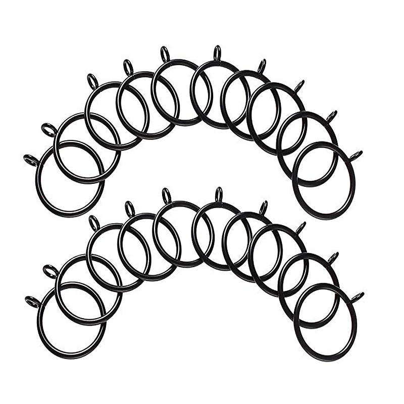

20 x Iron Curtain Ring Curtain And Rod Suspension Ring, Inner Diameter 32Mm (Black)