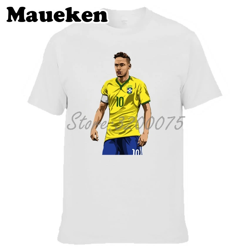 Мужская футболка с круглым вырезом Neymar JR 10 da Silva Santos Junior W17081003|t shirt men|t shirttees men |