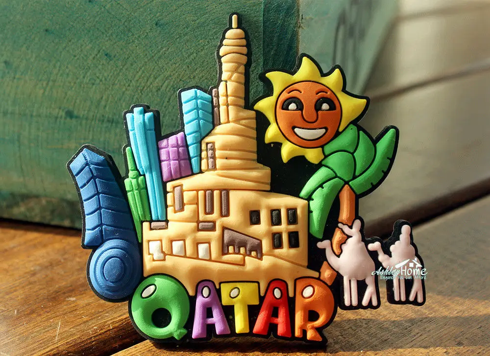 Qatar Doha Tourist Travel Souvenir 3D Rubber Decorative Fridge