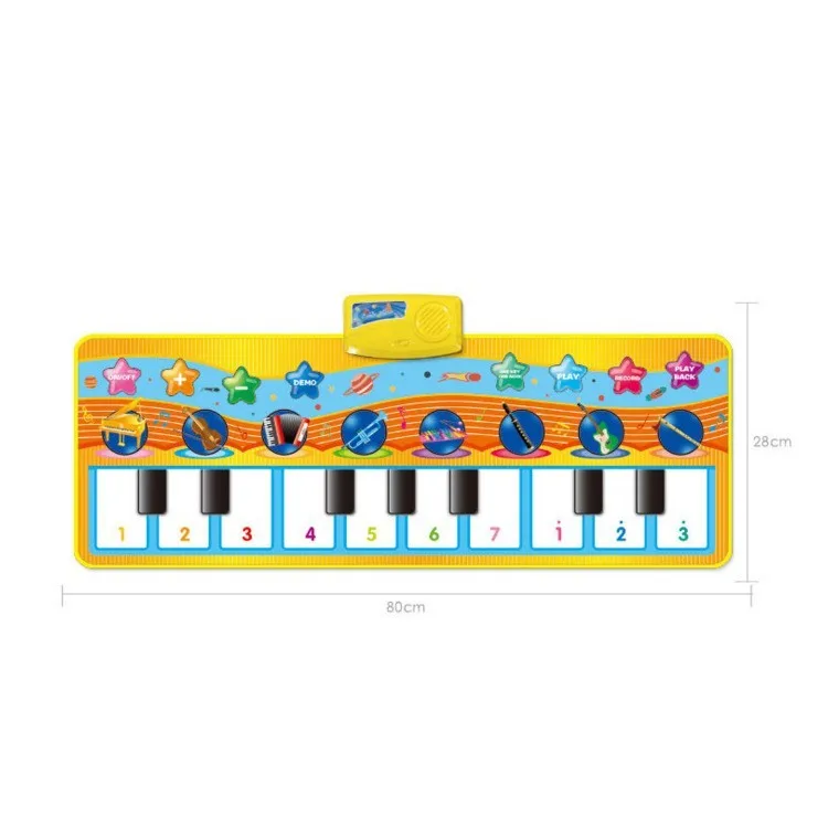 Музыкальный коврик для игры на фортепиано, коврик для ползания, сенсорные электронные музыкальные инструменты, игровые маты