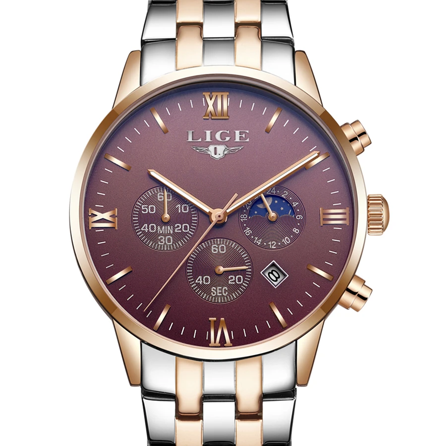 

Reloj Hombre 2017 LIGE Fashion Chronograph Sport Mens Watches Top Brand Luxury Military Quartz Watch Clock Man Relogio Masculino