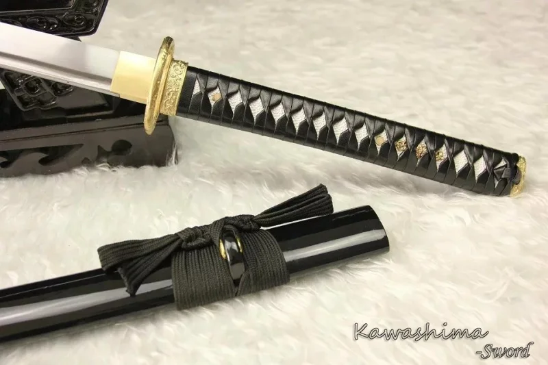 1060 Высокоуглеродистой Стали Sword Ручной Японский Самурай Катана Полный Тан Кожа