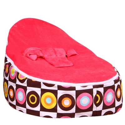 Levmoon Средний принт в виде кругов Bean мешок стул детская кровать для сна портативный складной детский диван Zac без наполнителя - Цвет: T5