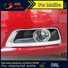 El envío gratuito! 12 V 6000 k LED DRL luz Corriente Diurna para Chevrolet Malibu 2012-2013 niebla marco de la lámpara luz de Niebla
