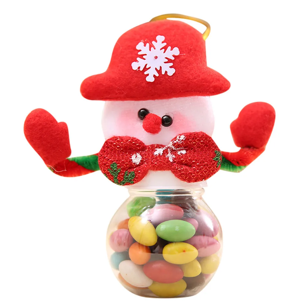 Рождественские конфеты хранения может декор для домашнего подарка банка для хранения еды для рождественского стола украшения детская игрушка макет сцены#25