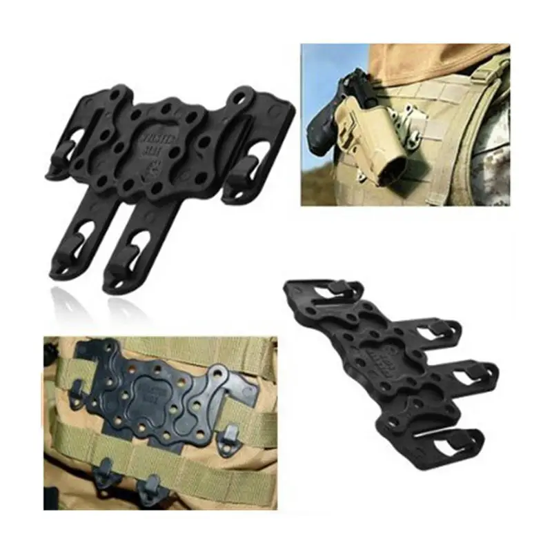 

Gun Accessories Tactical Military Molle Strike CQC Style Speed Clip Platform Hard Holster Ambidextrous Strike Holster Paddle