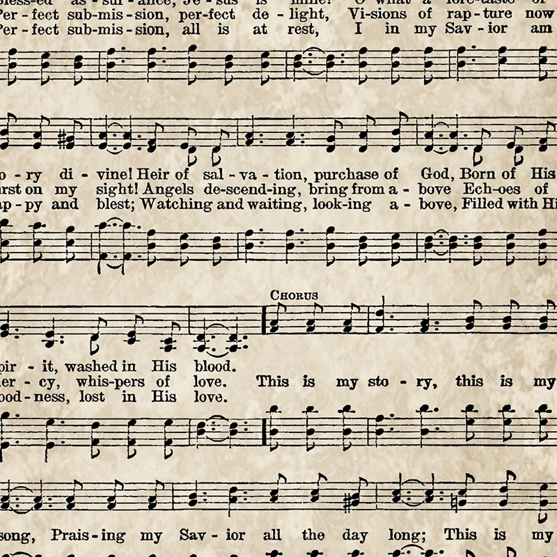 Настенный художественный холст Blessed Assurance картины винтажный лист музыкальные