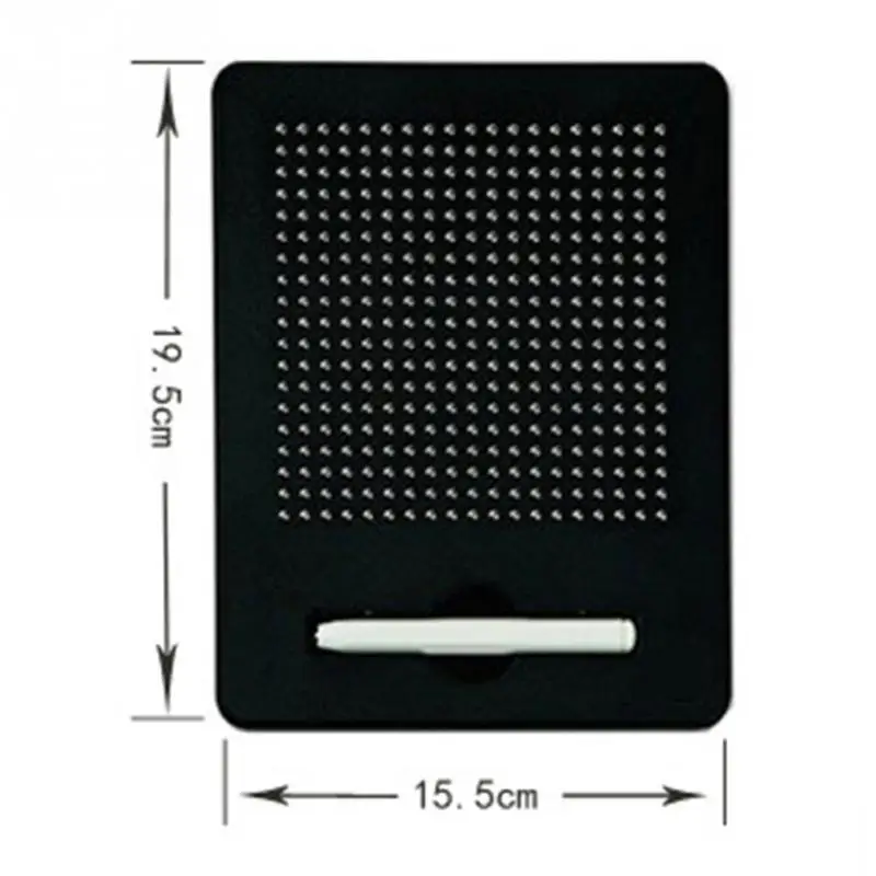 Горячая Распродажа магнитный планшет Magnetpad доска для рисования 361 бусин/магнитный стилус для бисера/Детская обучающая забавная обучающая игрушка - Цвет: Черный
