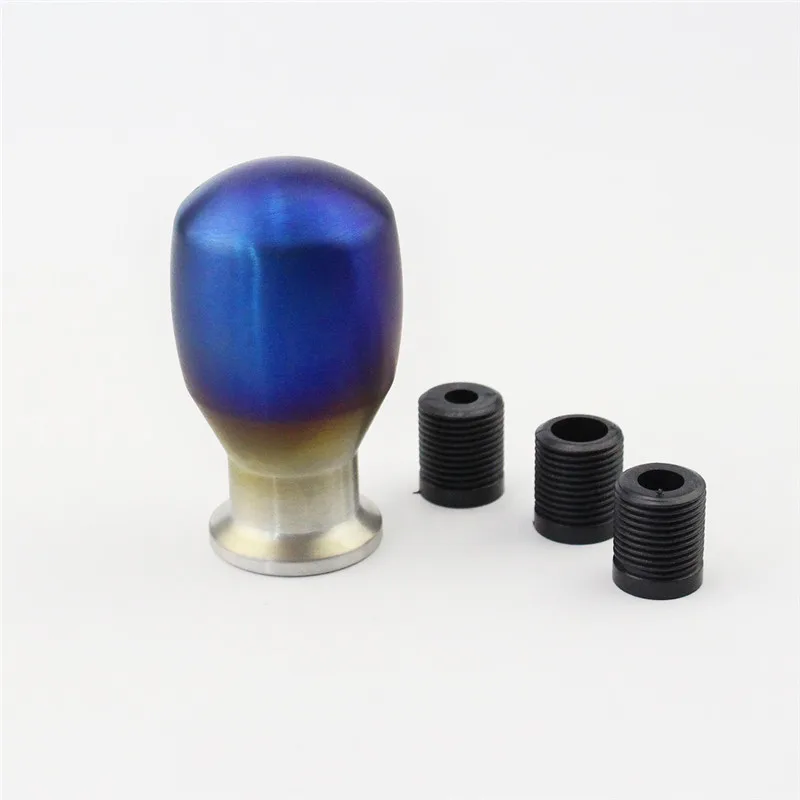 JDM Style Aluminum Roast Titanium Blue Gear Shift Knob No Speed Racing Shifter Lever Knob For