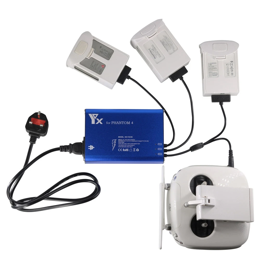+ 4a drones bateria controle remoto carregador