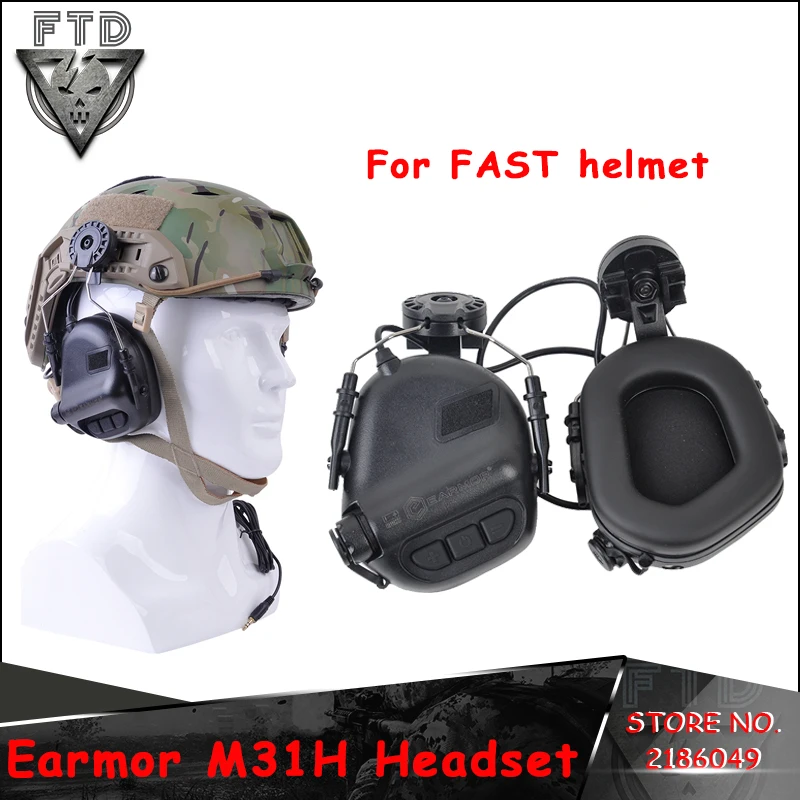 OPSMEN Earmor M31H Тактическая защита ушей для слуха скоростные шлемы адаптер без микрофона охотничьи наушники