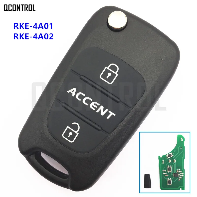 QCONTROL 433 МГц Автомобильный Дистанционный ключ для HYUNDAI Accent RKE-4A01 или RKE-4A02 контроллер замка двери