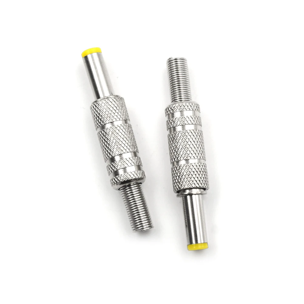 5pcs Metal 5.5*2.1 5.5x2.1mm/5.5mm*2.5mm 5.5*2.5mm DC Power Male Plug Jack Adapter Connector With Yellow Head | Обустройство дома