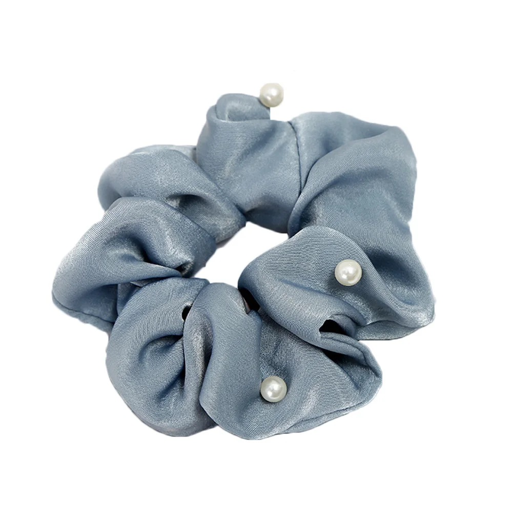 YJSFG дом женские модные повязки для волос резинки для волос резинка для прически пучок эластичный поплавок танец жемчуг резинка головные уборы для девушек повязки для волос - Цвет: Синий