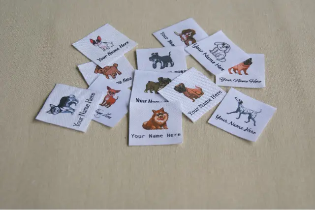 40 Dogs Name Tags Iron On Labels For Children S Clothing 40 Dogs Name Tags Iron On Labels For Children S Clothing Personalized And Printed