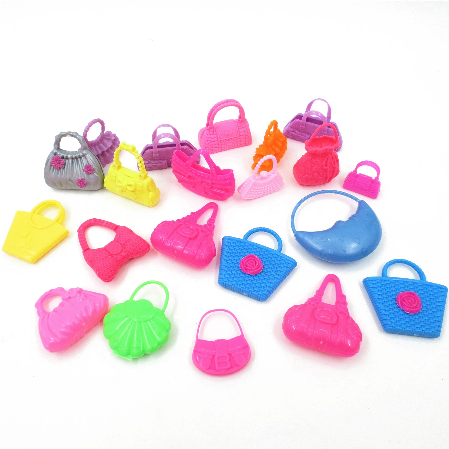 

10 PCS Mix Styles Doll Bags Toy Fashion Bags Accessories For Doll Birthday Xmas Gift Random Colors