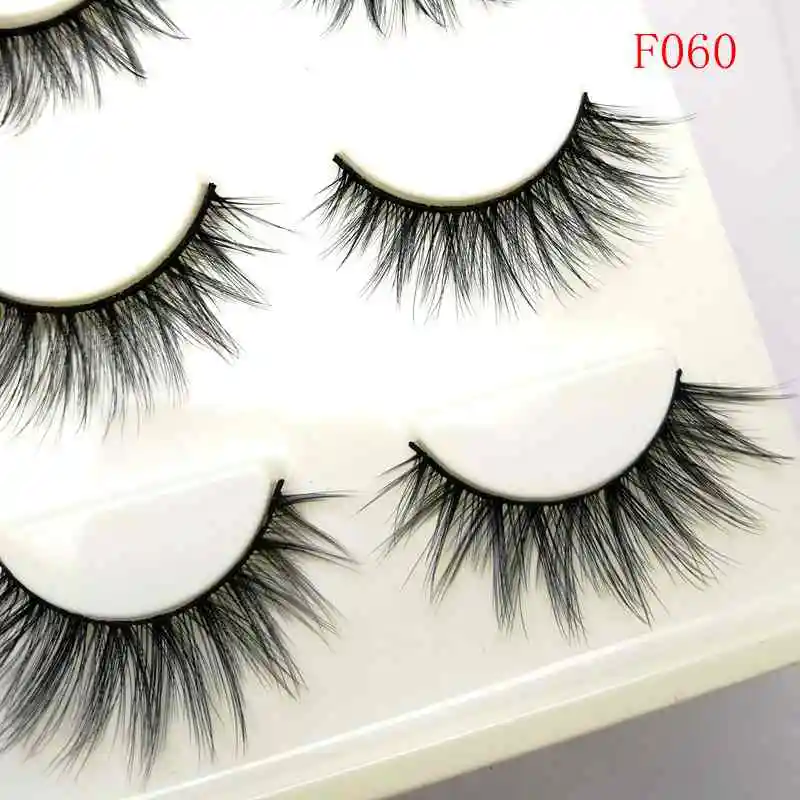 3 Pairs Different Types 3 Pairs Mink False Eyelashes Black Natural
