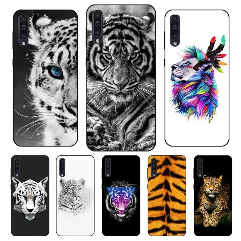 N442 Tiger Panther Black Silicone Case For Samsung Galaxy A2 Core A6 A7 A8 A9 A10 A30 A40 A50 A60 A70 A80 A90 5G A20E Plus |