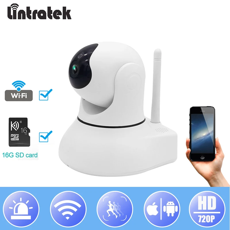 

Lintratek Surveillance IP Camera Wifi HD 720P Security Video Camara 16G TF Card Motion Detection Baby Monitor#30