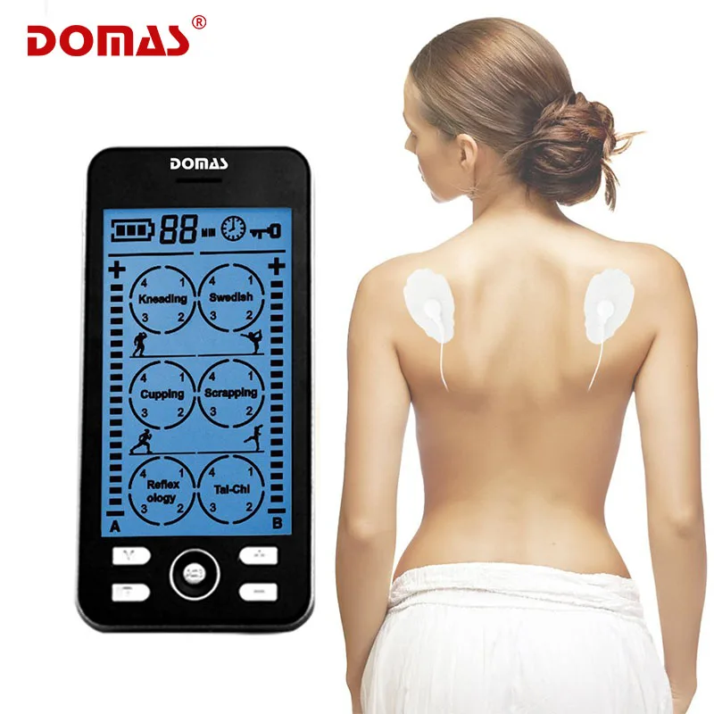 Koop DOMAS 2 channel TENS Unit Elektronische Puls Massage 24 modus Elektrotherapie apparaat puls stimulator