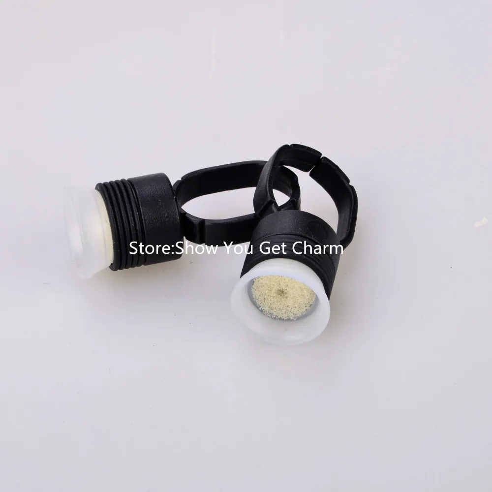 

50pcs Eyebrow Lips Tattoo Pigment Cups Permanent Tattoo Makeup Ink Holder Sponge Containers &20pcs black ring holder