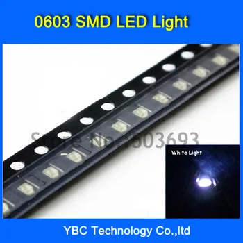 

Wholesale 500pcs/lot White Color Brand New 0603 LED SMD Ultra Bright Diode Light