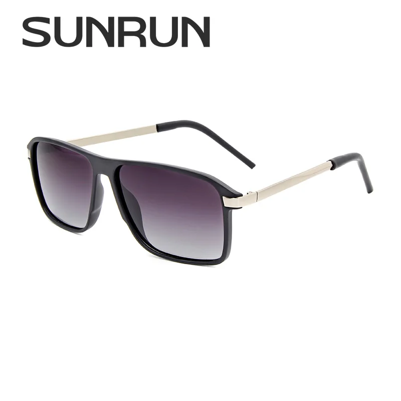 

SUNRUN Fashion Polarized Sunglasses Men Women Brand Designer Square Sun Glasses Vintage Driving Eyewear With Case P3003