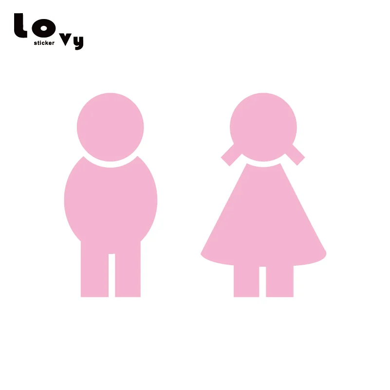 Boy and Girl Washroom Toilet Bathroom Sign Door Sticker WC Vinyl Wall Sticker Home Decor TS071 Boy and Girl Washroom Toilet Bathroom Sign Door Sticker WC Vinyl Wall Sticker Home Decor TS071