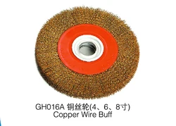 Pulidor de alambre de cobre de 6 pulgadas, rueda de limpieza de pulido de joyería, herramienta de orfebrería, Cepillo rotativo de pulido abrasivo
