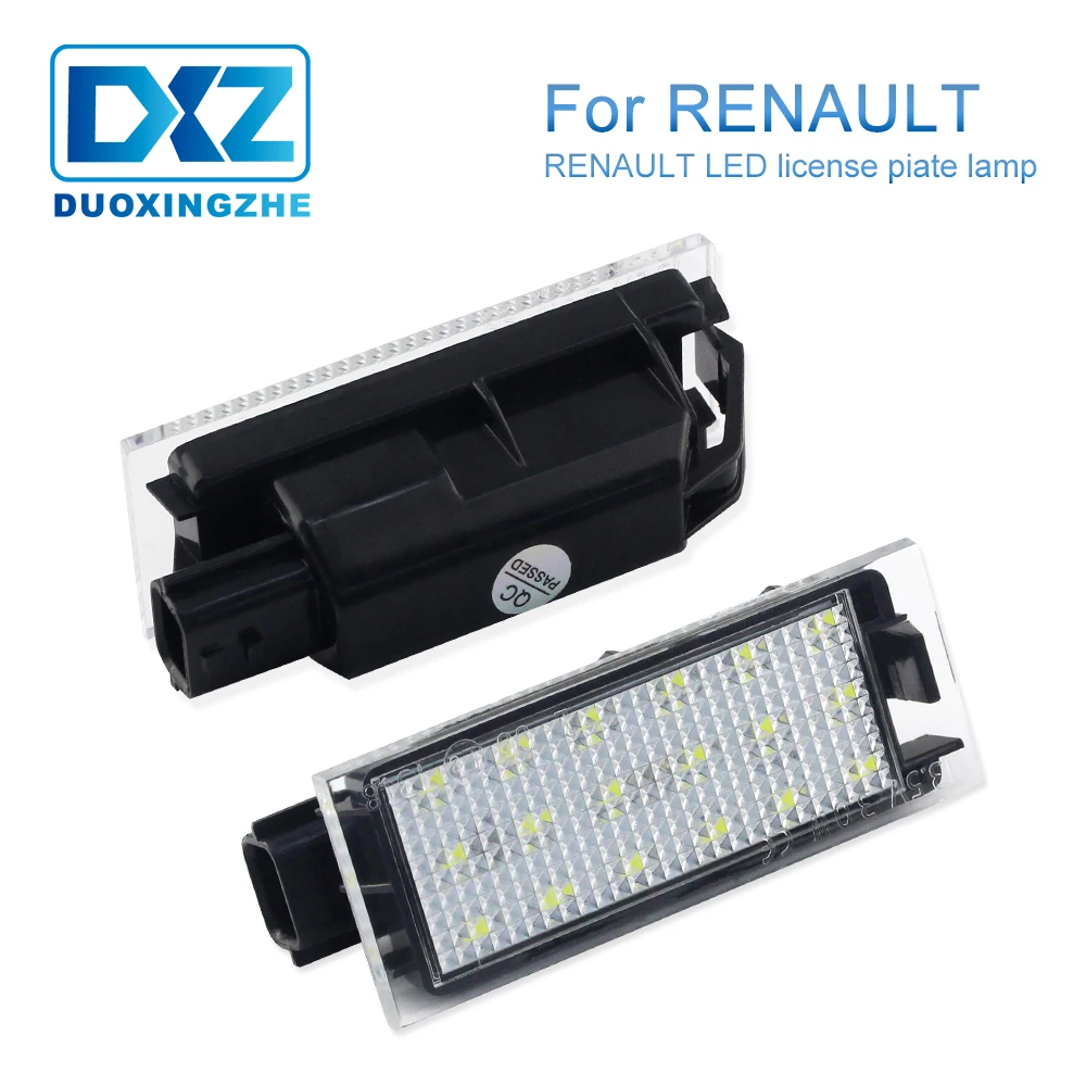 

DXZ 2X Error Free LED number License Plate Lights Fit For Renault Twingo Clio Espace Megane Kombi 5D Laguna Velsatis Master 12v