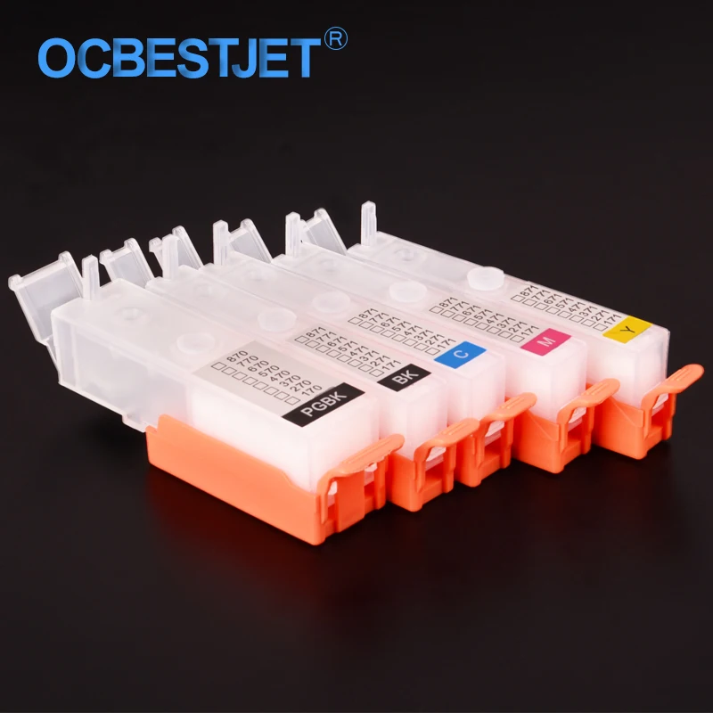 Refillable Ink Cartridge with ARC chip For Canon MG5750 MG5751 MG5752 MG5753 MG6850 MG6851 printer PGI-570 CLI-571 PGI-570XL