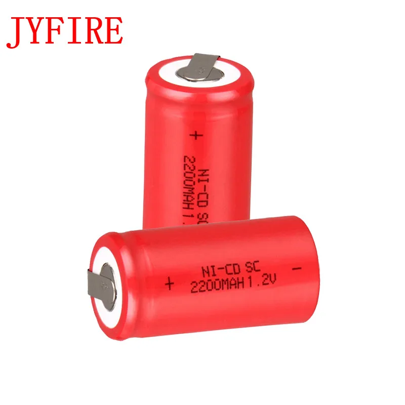 

5pcs High quality battery rechargeable battery sub c battery SC battery replacement 1.2 v with tab 2200 mah