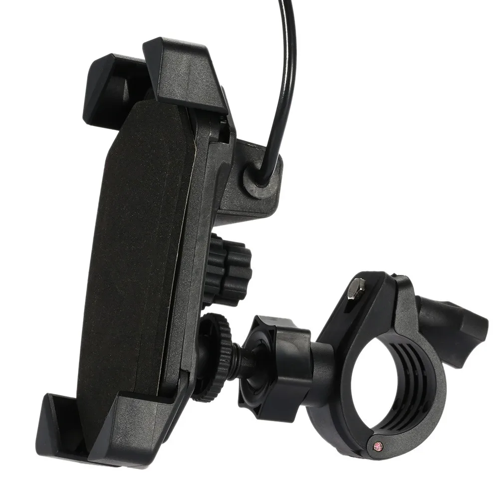 Universal Bike Motorcycle Handlebar Cell Phone Mount Holder with USB