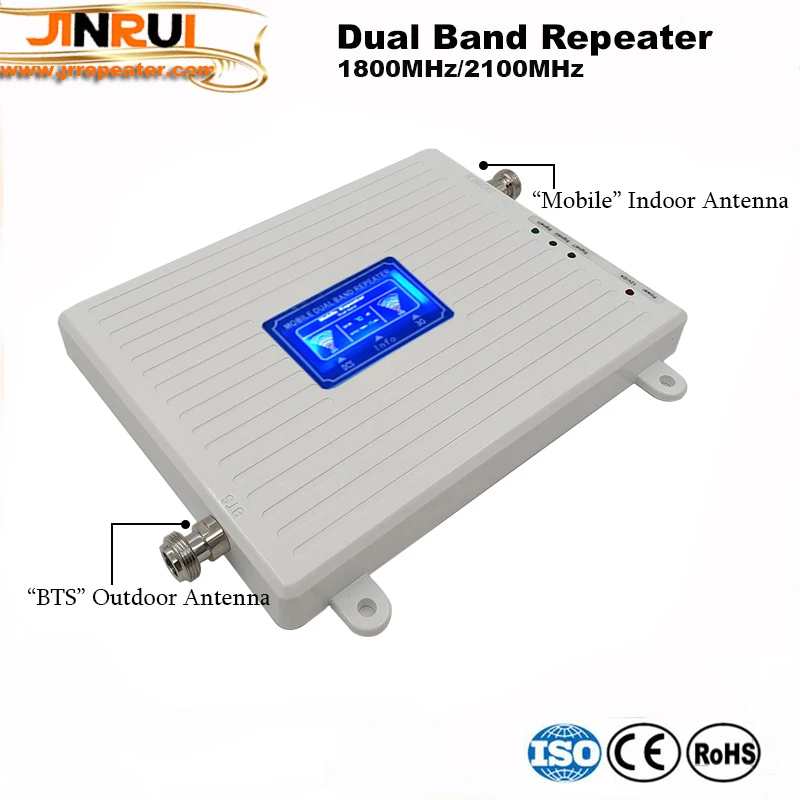 ЖК-дисплей UMTS 3g 2100 4G 1800 mhz двухдиапазонный репитер GSM 4G LTE телефон усилитель мобильный сотовый усилитель сигнала 3g 4g