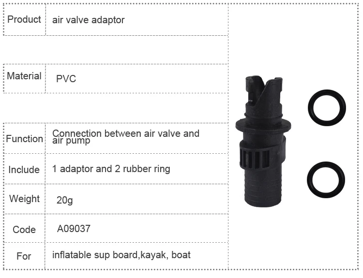 Воздушный клапан адаптер Коннектор надувной воздушный насос шланг винтовой клапан надувная лодка рыболовная лодка sup весло доска каяк каноэ A09028