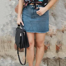 Женские юбки летние модные эластичные Необычные джинсовые открытые повседневные ботинки мини-юбка faldas mujer moda ASS