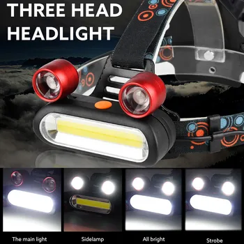 

15000LM 2x XML T6 LED COB Rechargeable 18650 Headlamp Head Light Torch Headlamp Camping Fishing Cap Light Portable Highpower LED